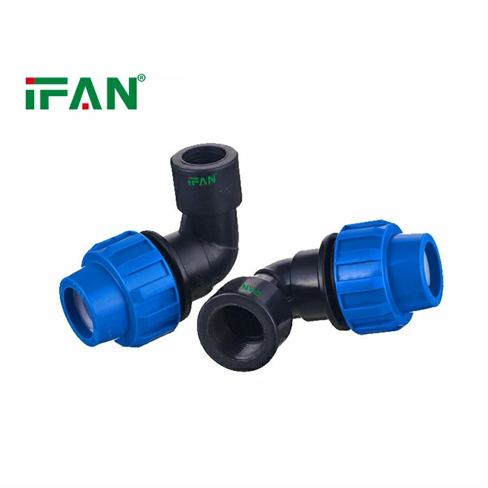 PP Compression Female Elbow Fittings