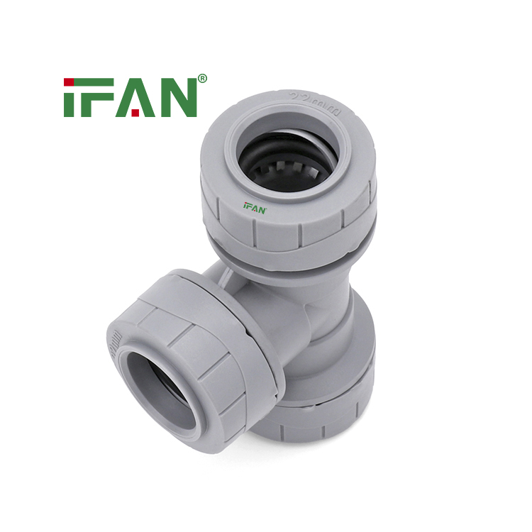 IFAN Grey PPR Push Fittings Tee - Image 4