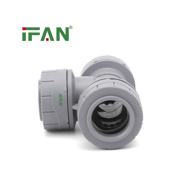 IFAN Grey PPR Push Fittings Tee - Image 3