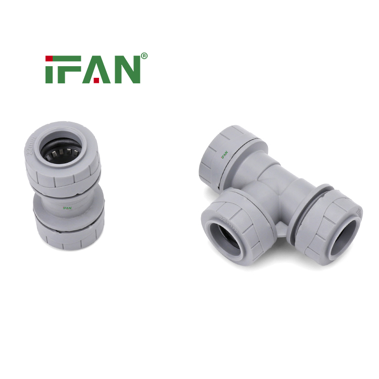 IFAN Grey Color PPR Push Fittings