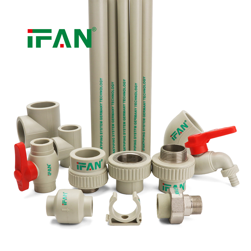 IFAN Grey PPR Fittings Stainless Steel Thread