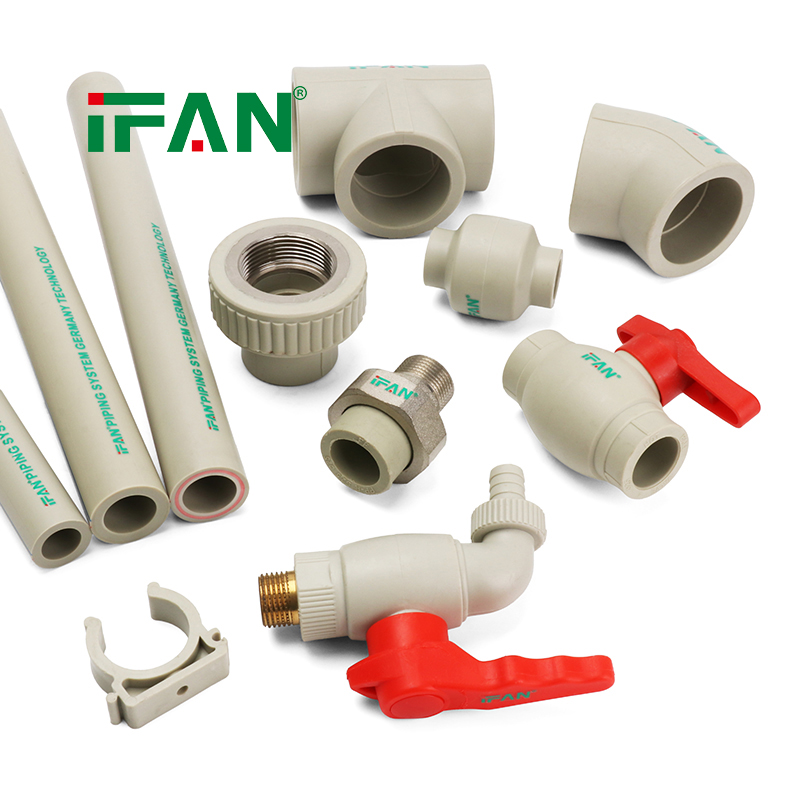 IFAN Grey PPR Fittings Stainless Steel Thread - Image 2